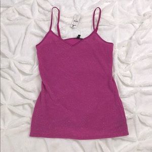 Express pink sparkly cami NWT